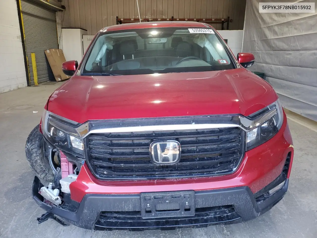 2022 Honda Ridgeline Rtl VIN: 5FPYK3F78NB015932 Lot: 53505315