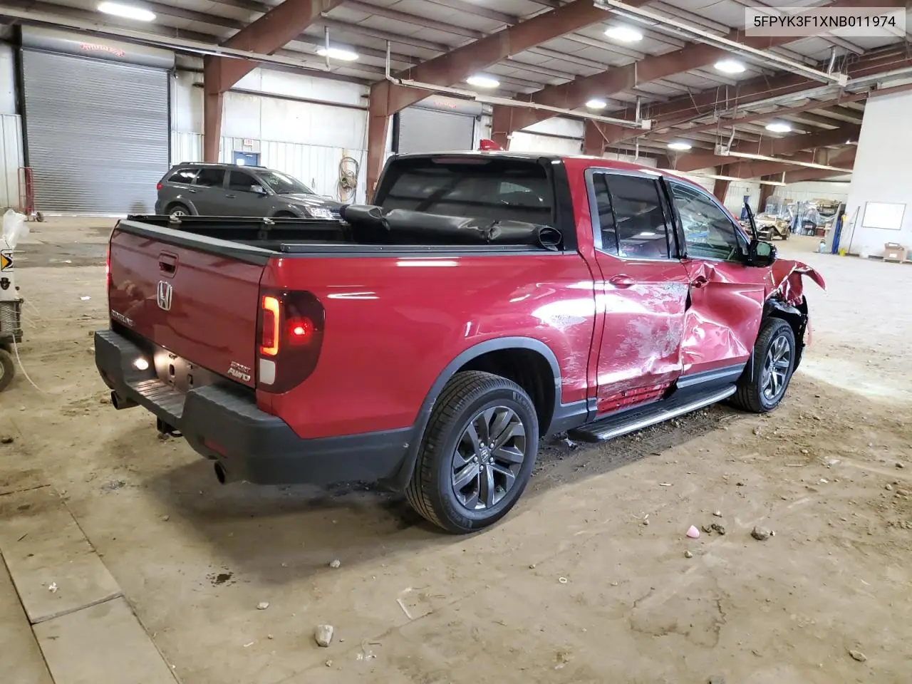 2022 Honda Ridgeline Sport VIN: 5FPYK3F1XNB011974 Lot: 56012935