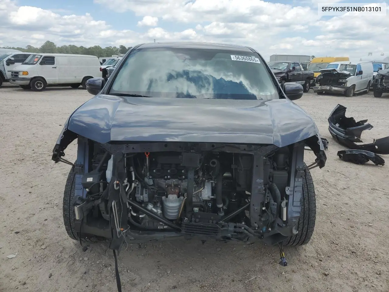 2022 Honda Ridgeline Rtl VIN: 5FPYK3F51NB013101 Lot: 56360865