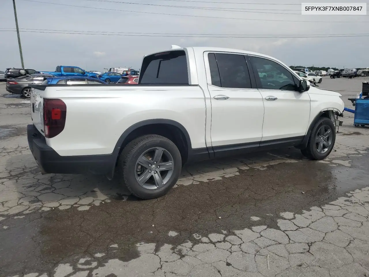 2022 Honda Ridgeline Rtl VIN: 5FPYK3F7XNB007847 Lot: 60235155