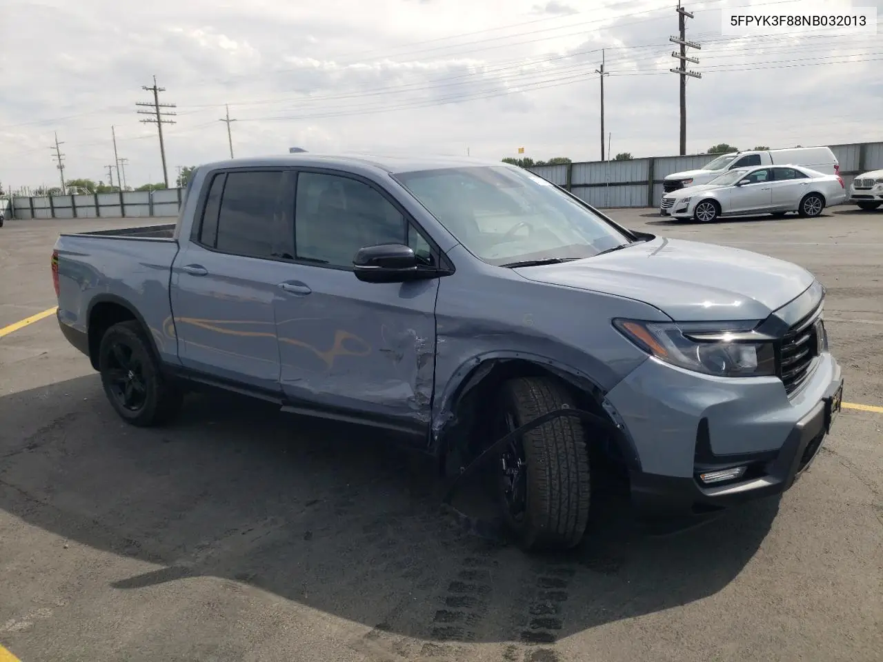 2022 Honda Ridgeline Black Edition VIN: 5FPYK3F88NB032013 Lot: 61106275