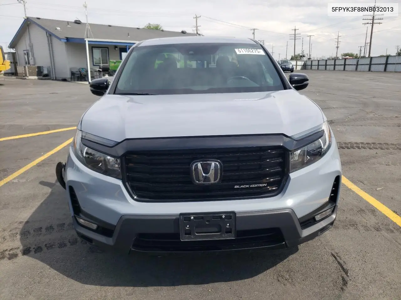 2022 Honda Ridgeline Black Edition VIN: 5FPYK3F88NB032013 Lot: 61106275