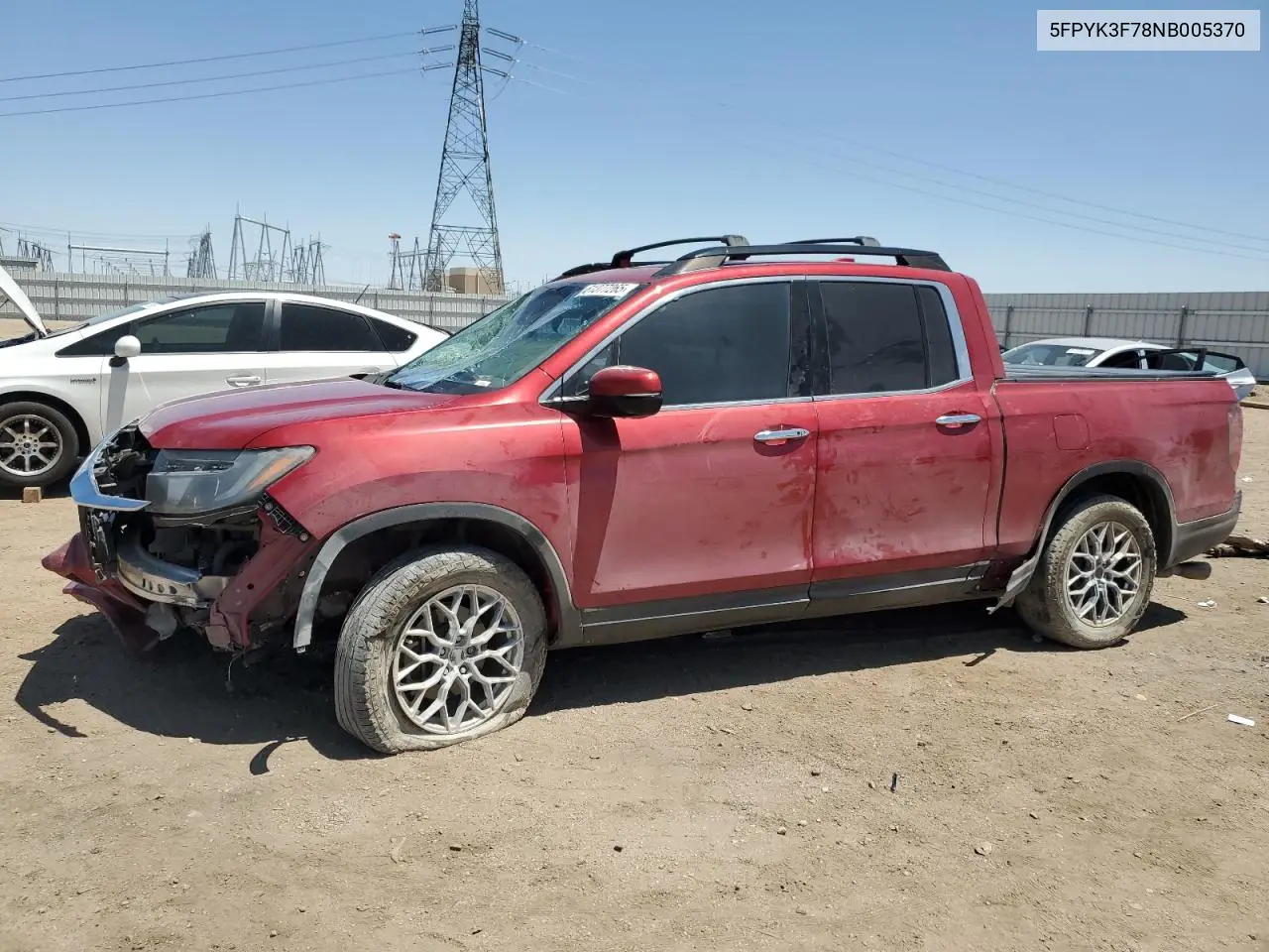 2022 Honda Ridgeline Rtl VIN: 5FPYK3F78NB005370 Lot: 61377265
