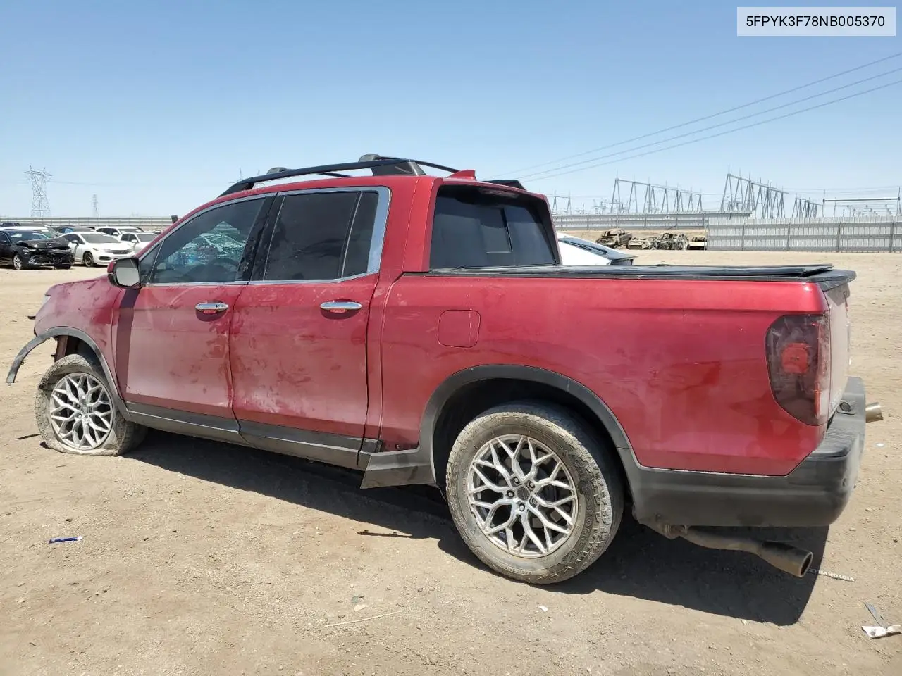2022 Honda Ridgeline Rtl VIN: 5FPYK3F78NB005370 Lot: 61377265