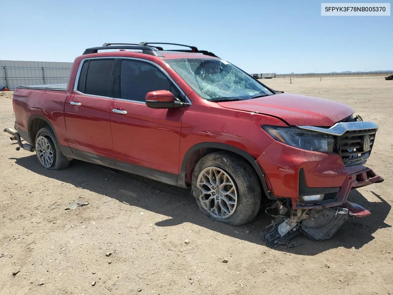 2022 Honda Ridgeline Rtl VIN: 5FPYK3F78NB005370 Lot: 61377265