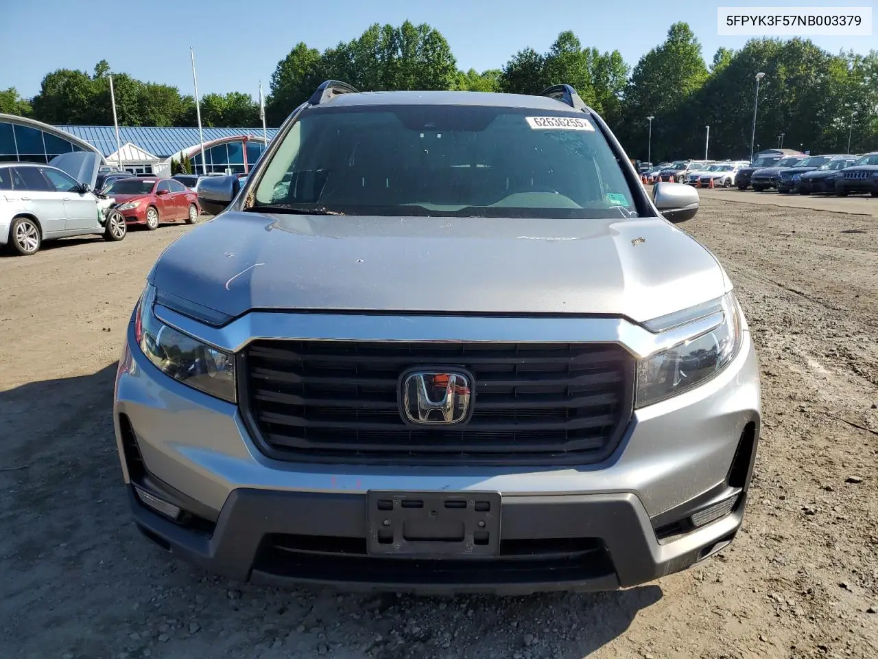 2022 Honda Ridgeline Rtl VIN: 5FPYK3F57NB003379 Lot: 62636255