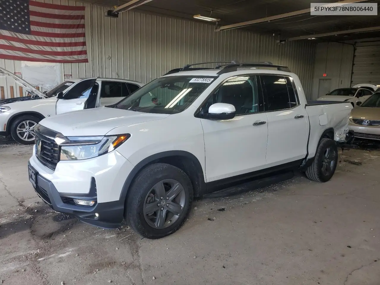 2022 Honda Ridgeline Rtl VIN: 5FPYK3F78NB006440 Lot: 63278805