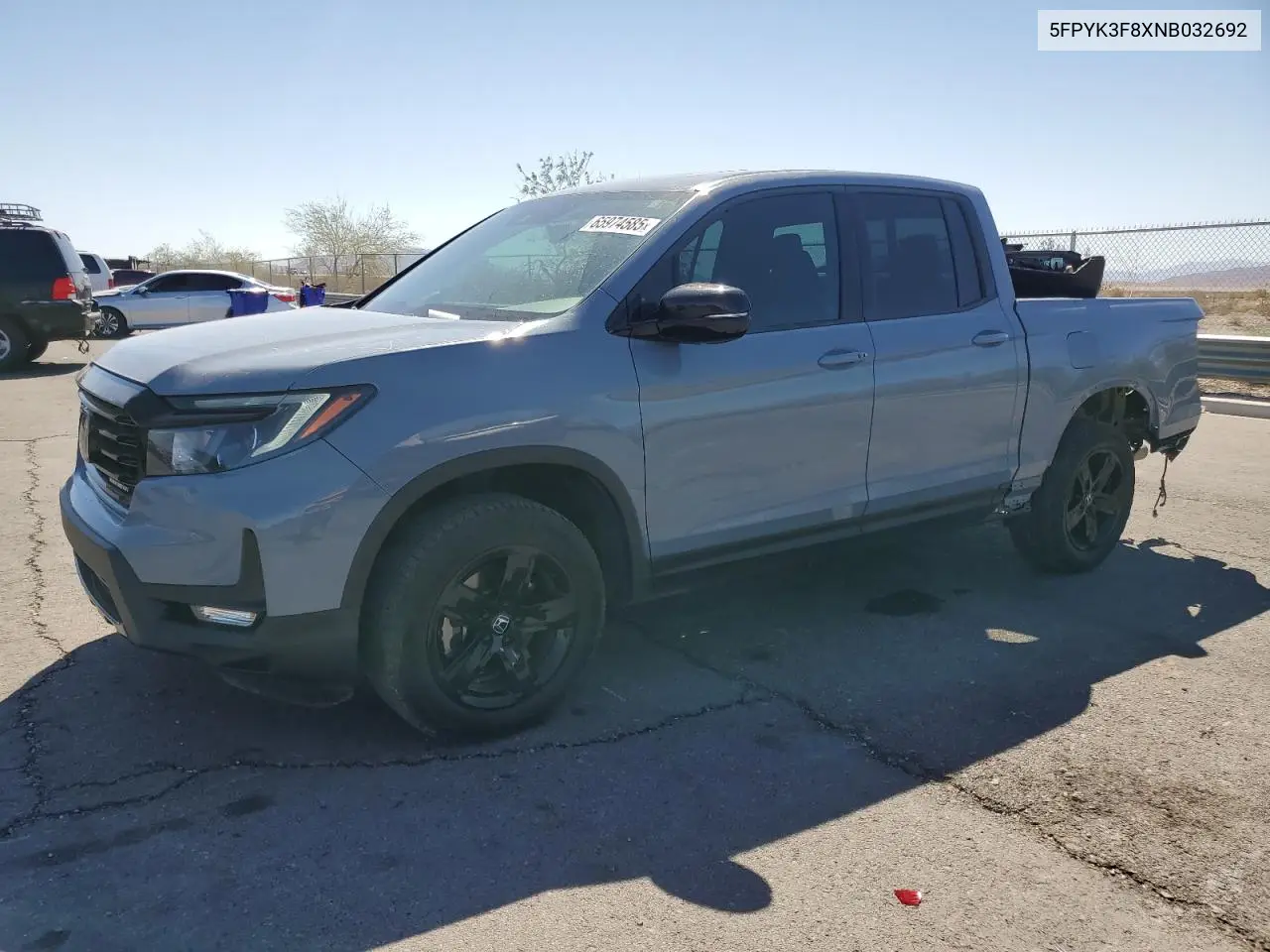 2022 Honda Ridgeline Black Edition VIN: 5FPYK3F8XNB032692 Lot: 65974585