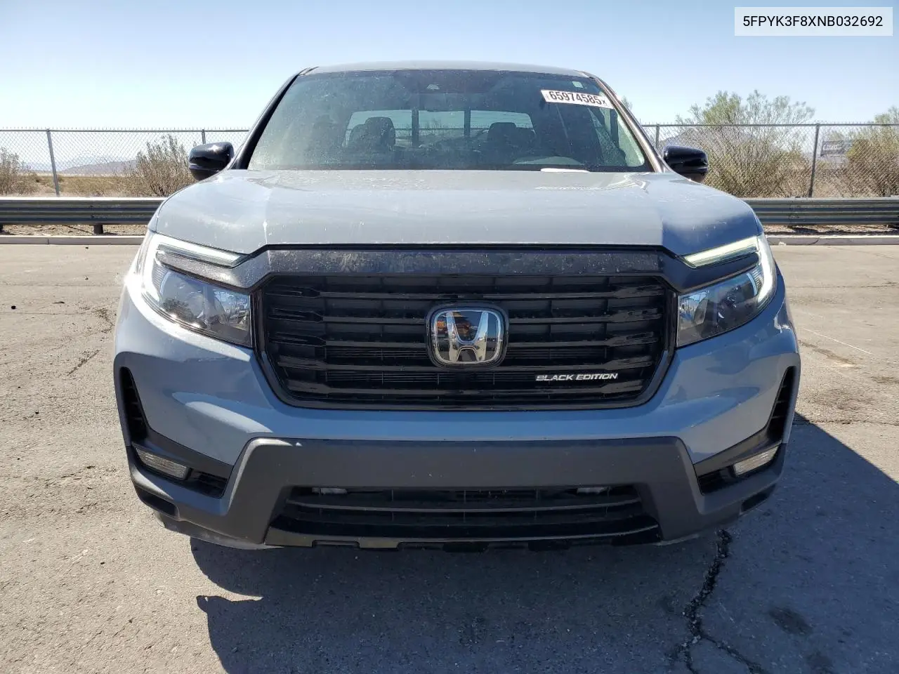 2022 Honda Ridgeline Black Edition VIN: 5FPYK3F8XNB032692 Lot: 65974585