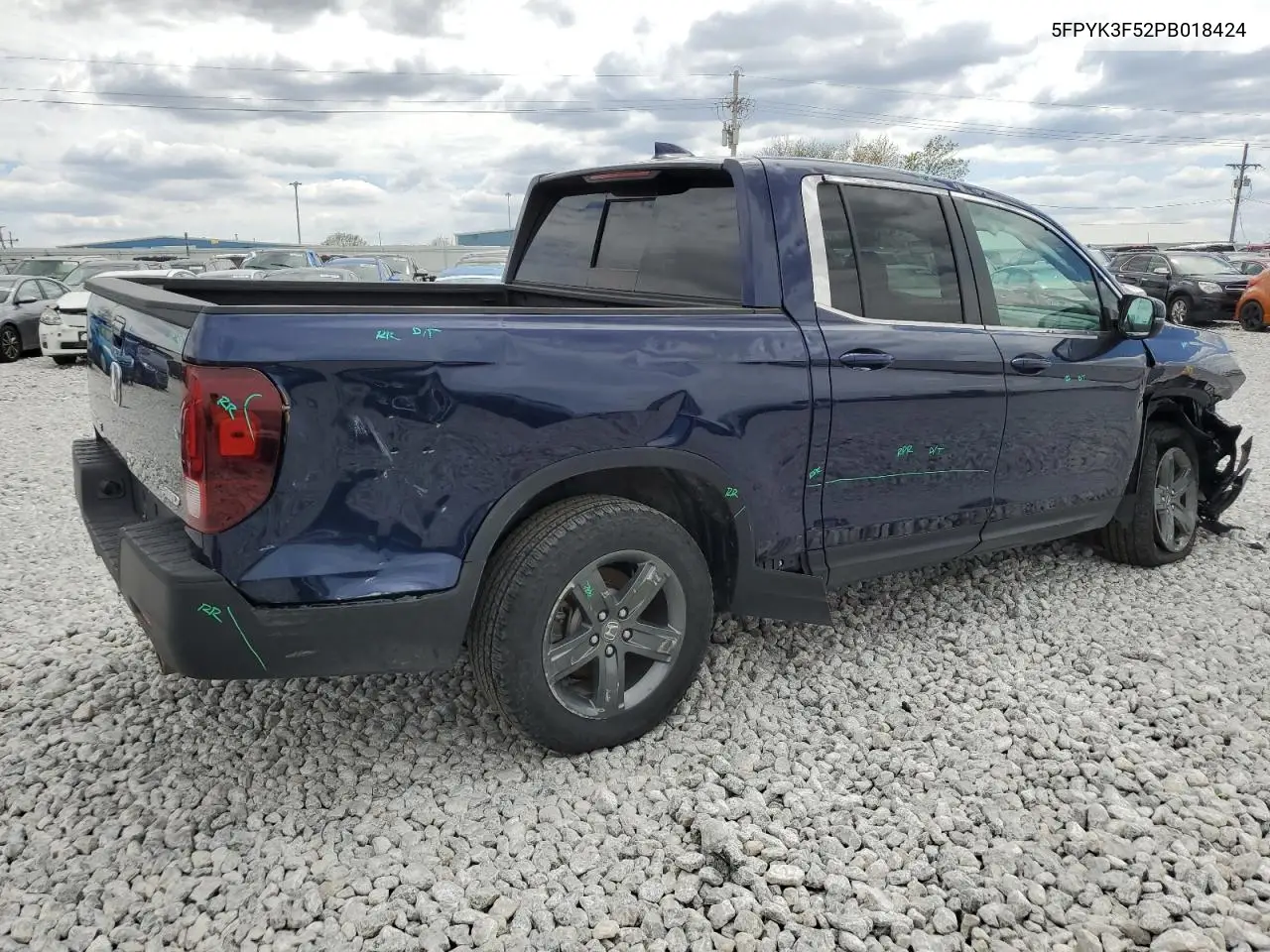 2023 Honda Ridgeline Rtl VIN: 5FPYK3F52PB018424 Lot: 50228325
