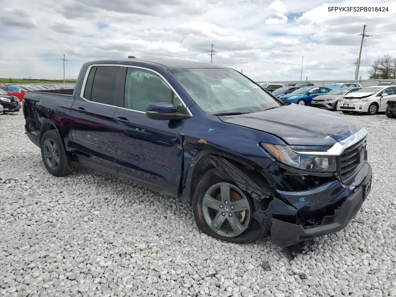 2023 Honda Ridgeline Rtl VIN: 5FPYK3F52PB018424 Lot: 50228325