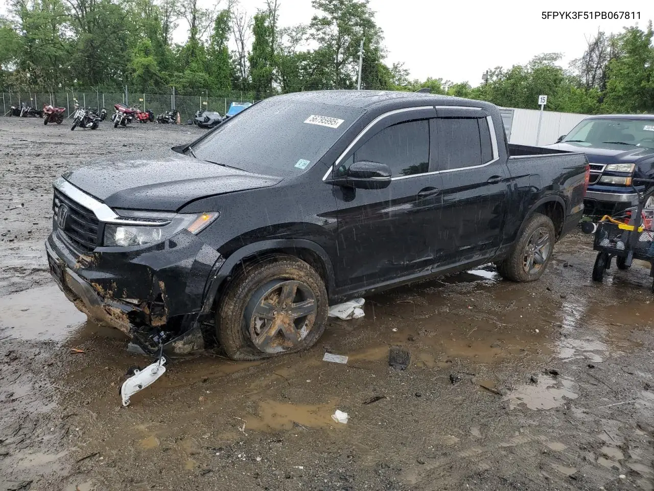 2023 Honda Ridgeline Rtl VIN: 5FPYK3F51PB067811 Lot: 56795995