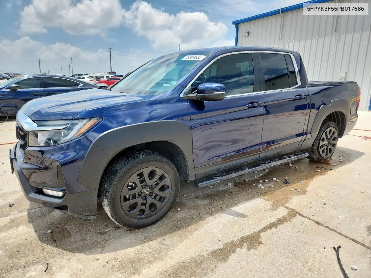 2023 Honda Ridgeline Rtl VIN: 5FPYK3F55PB017686 Lot: 59504535
