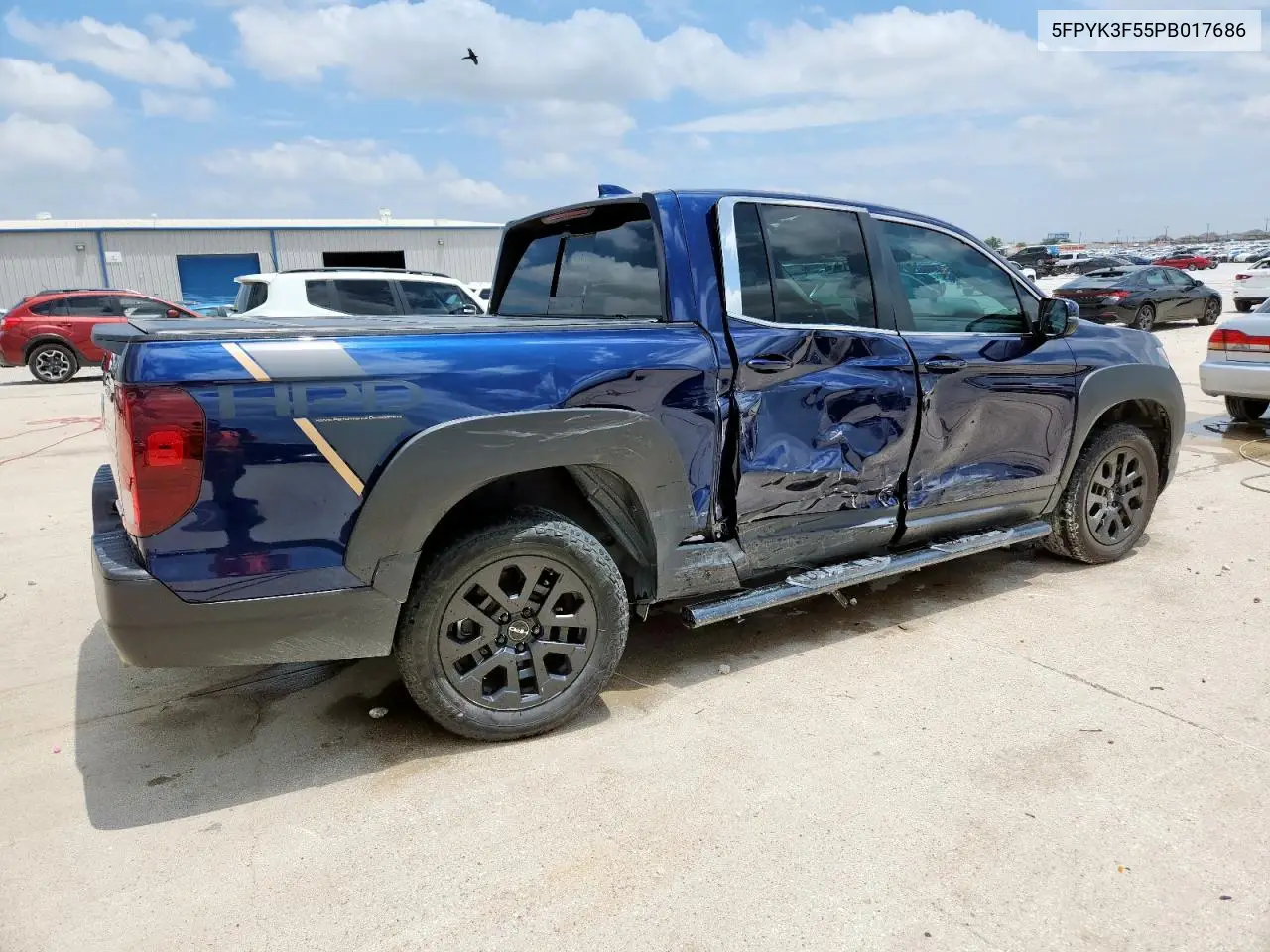 2023 Honda Ridgeline Rtl VIN: 5FPYK3F55PB017686 Lot: 59504535