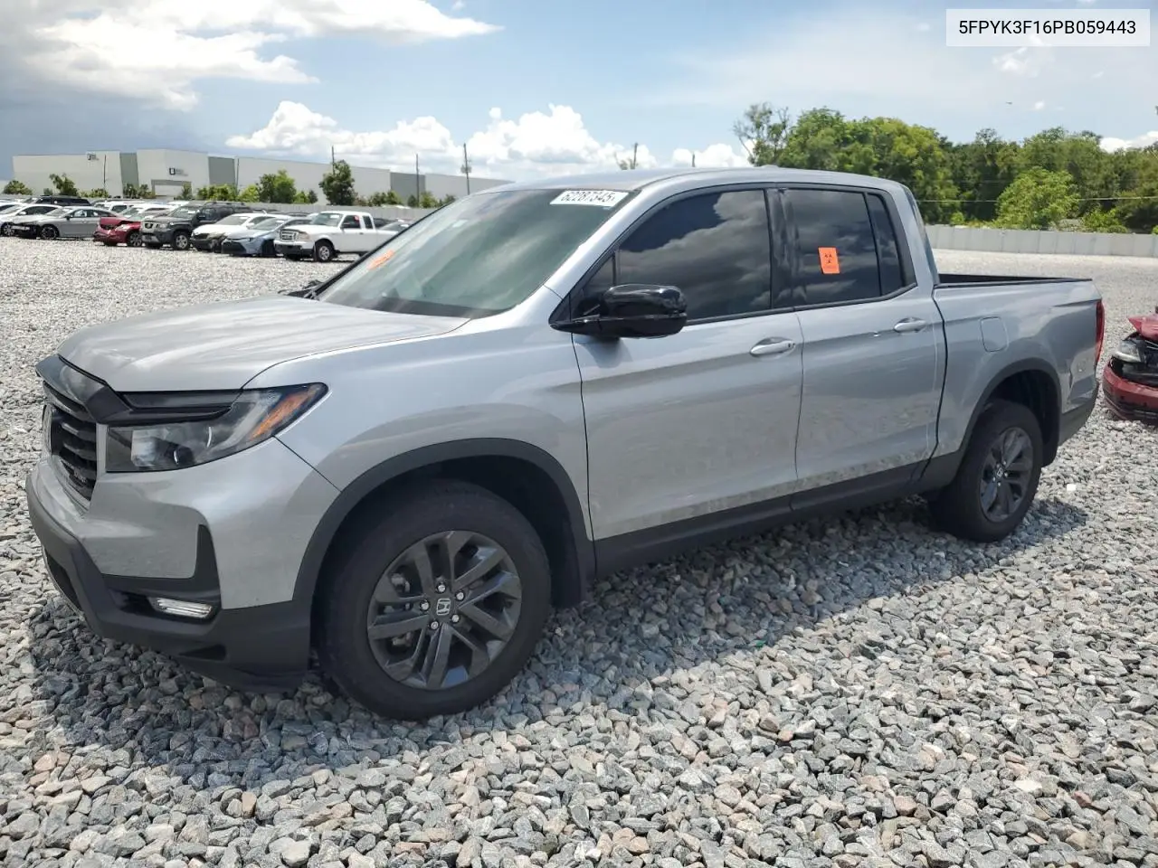 2023 Honda Ridgeline Sport VIN: 5FPYK3F16PB059443 Lot: 62287345