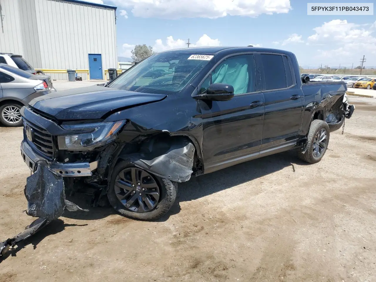 2023 Honda Ridgeline Sport VIN: 5FPYK3F11PB043473 Lot: 62365625