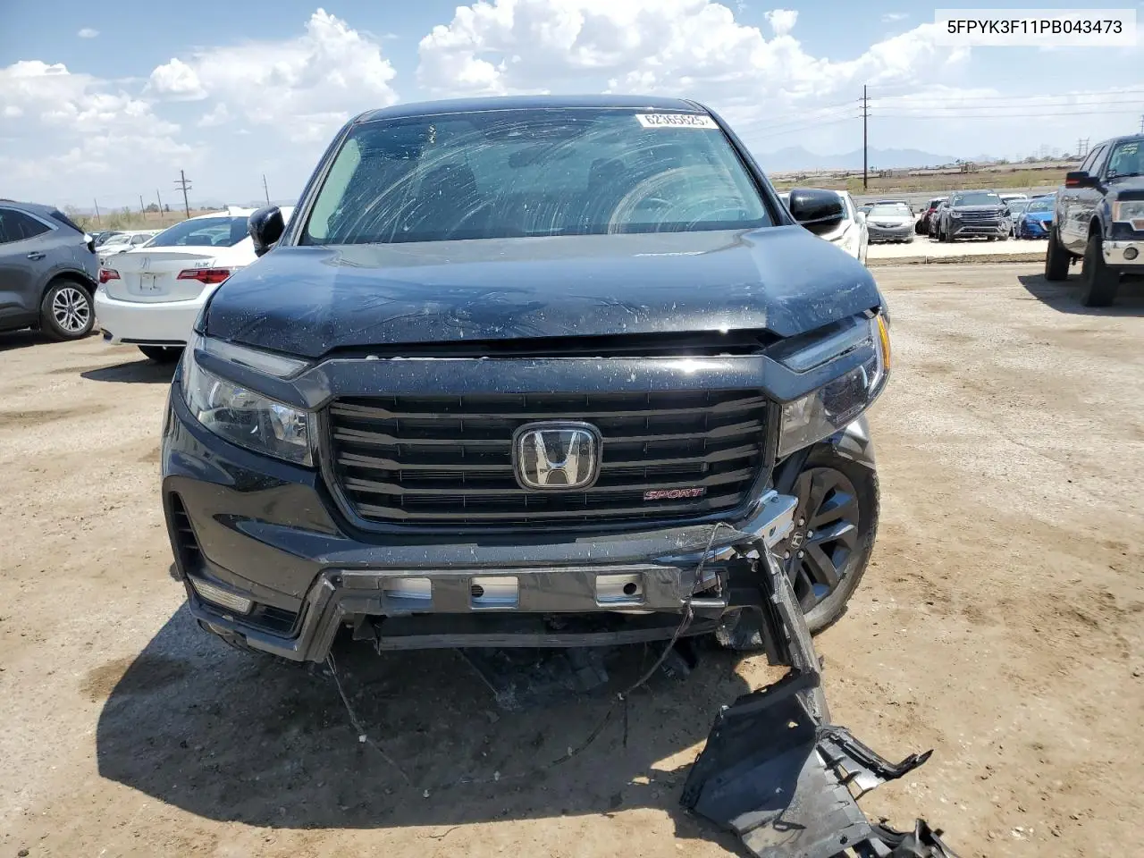 2023 Honda Ridgeline Sport VIN: 5FPYK3F11PB043473 Lot: 62365625