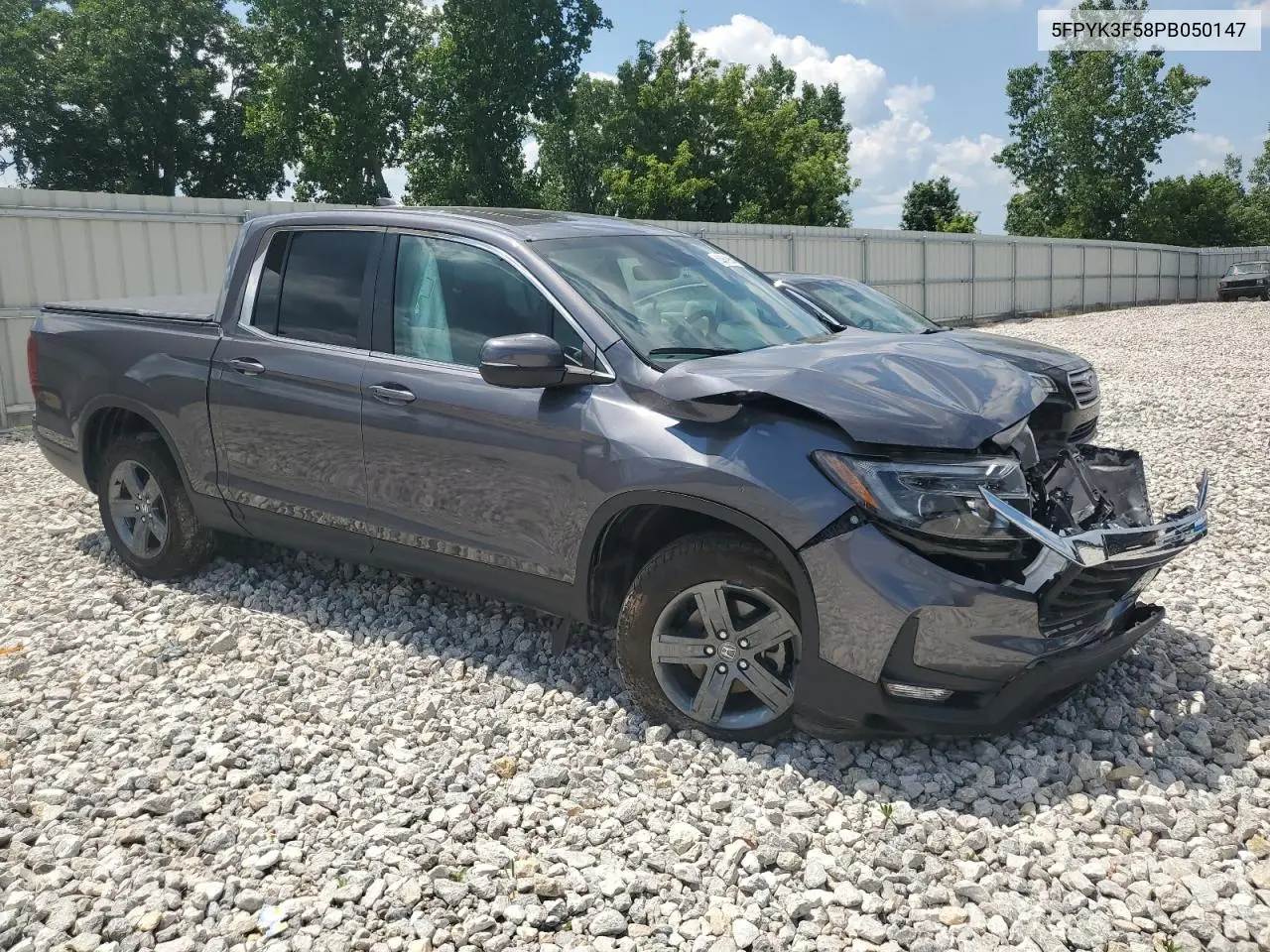 2023 Honda Ridgeline Rtl VIN: 5FPYK3F58PB050147 Lot: 62984965