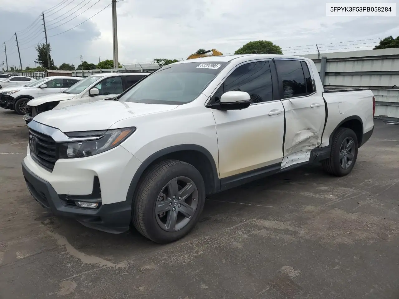 2023 Honda Ridgeline Rtl VIN: 5FPYK3F53PB058284 Lot: 63384665