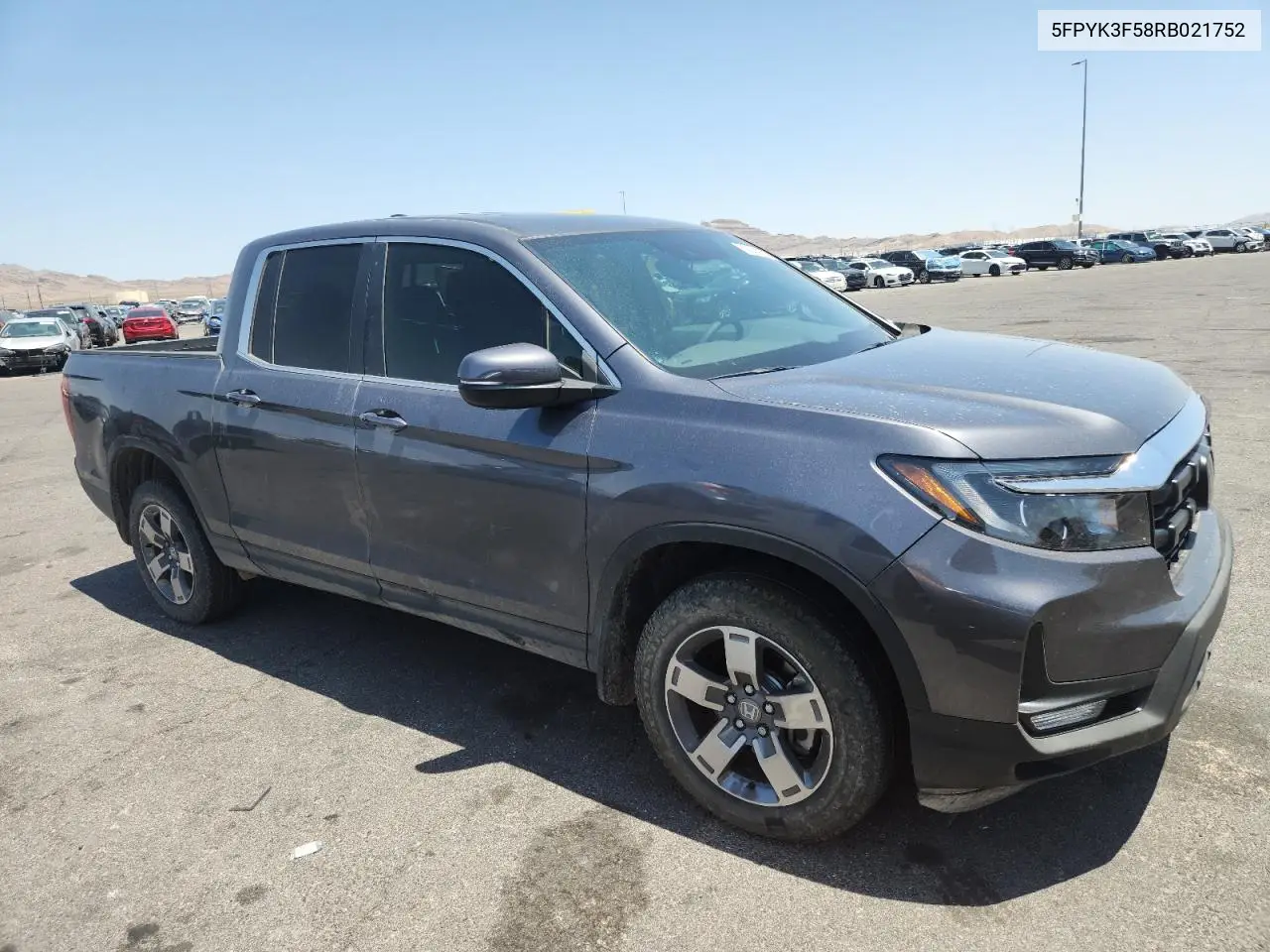 2024 Honda Ridgeline Rtl VIN: 5FPYK3F58RB021752 Lot: 62333325