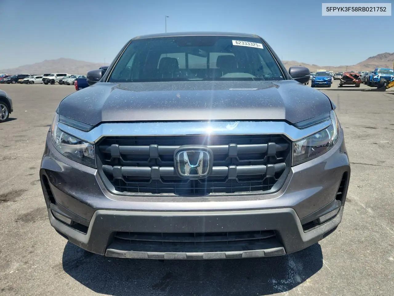 2024 Honda Ridgeline Rtl VIN: 5FPYK3F58RB021752 Lot: 62333325