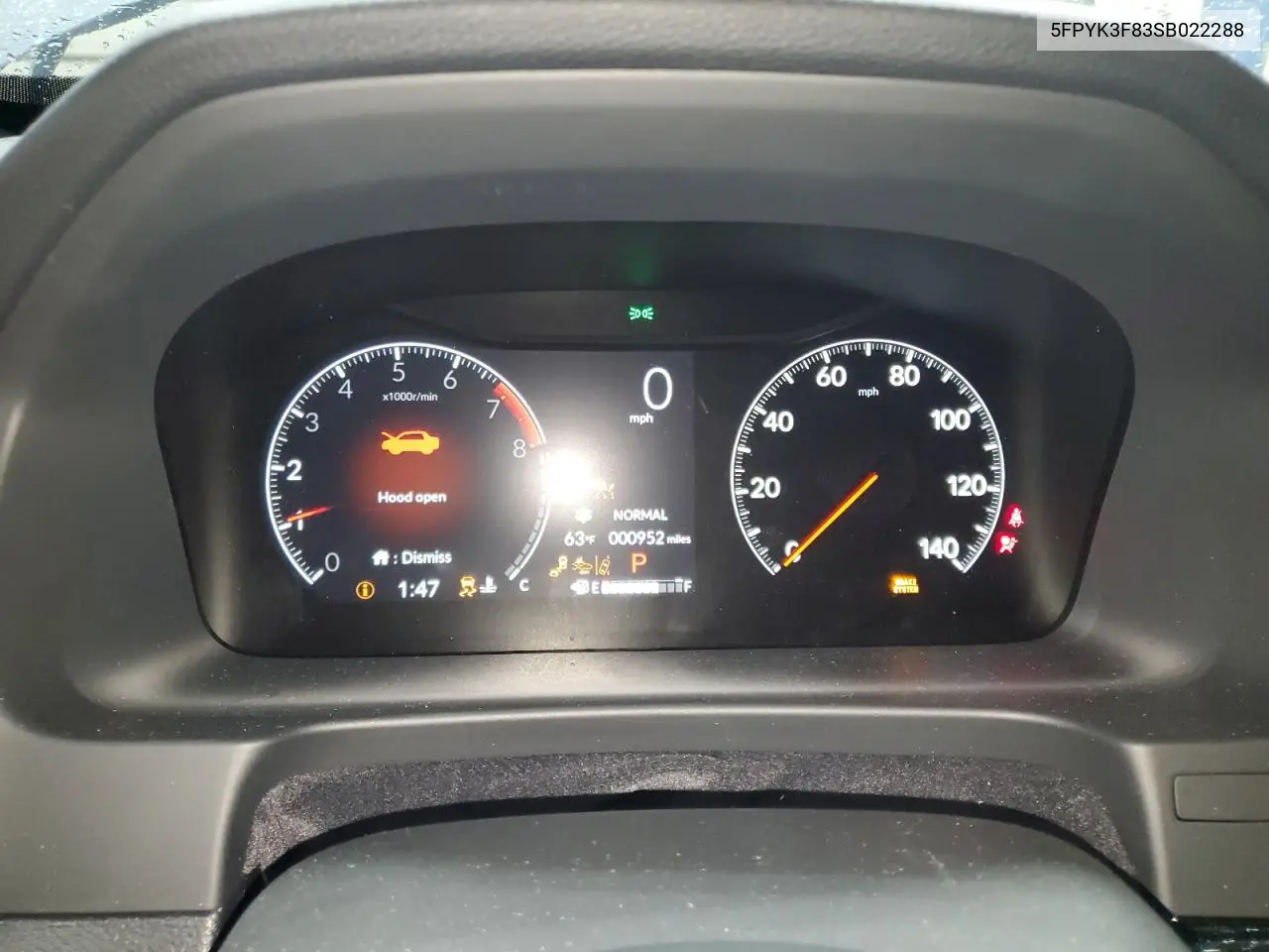 2025 Honda Ridgeline Black Edition VIN: 5FPYK3F83SB022288 Lot: 62381625