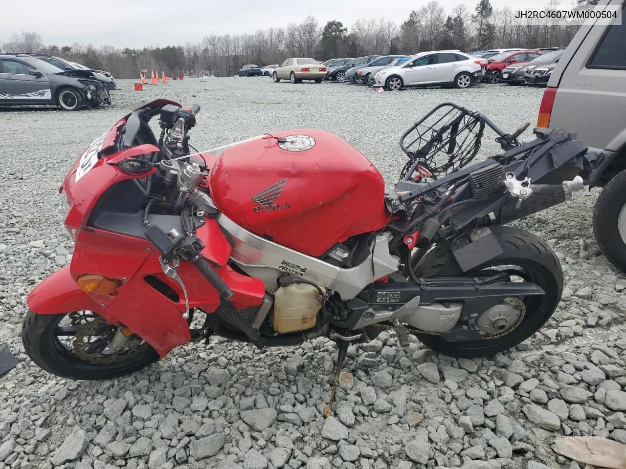 1998 Honda Vfr800 F1 VIN: JH2RC4607WM000504 Lot: 87943215
