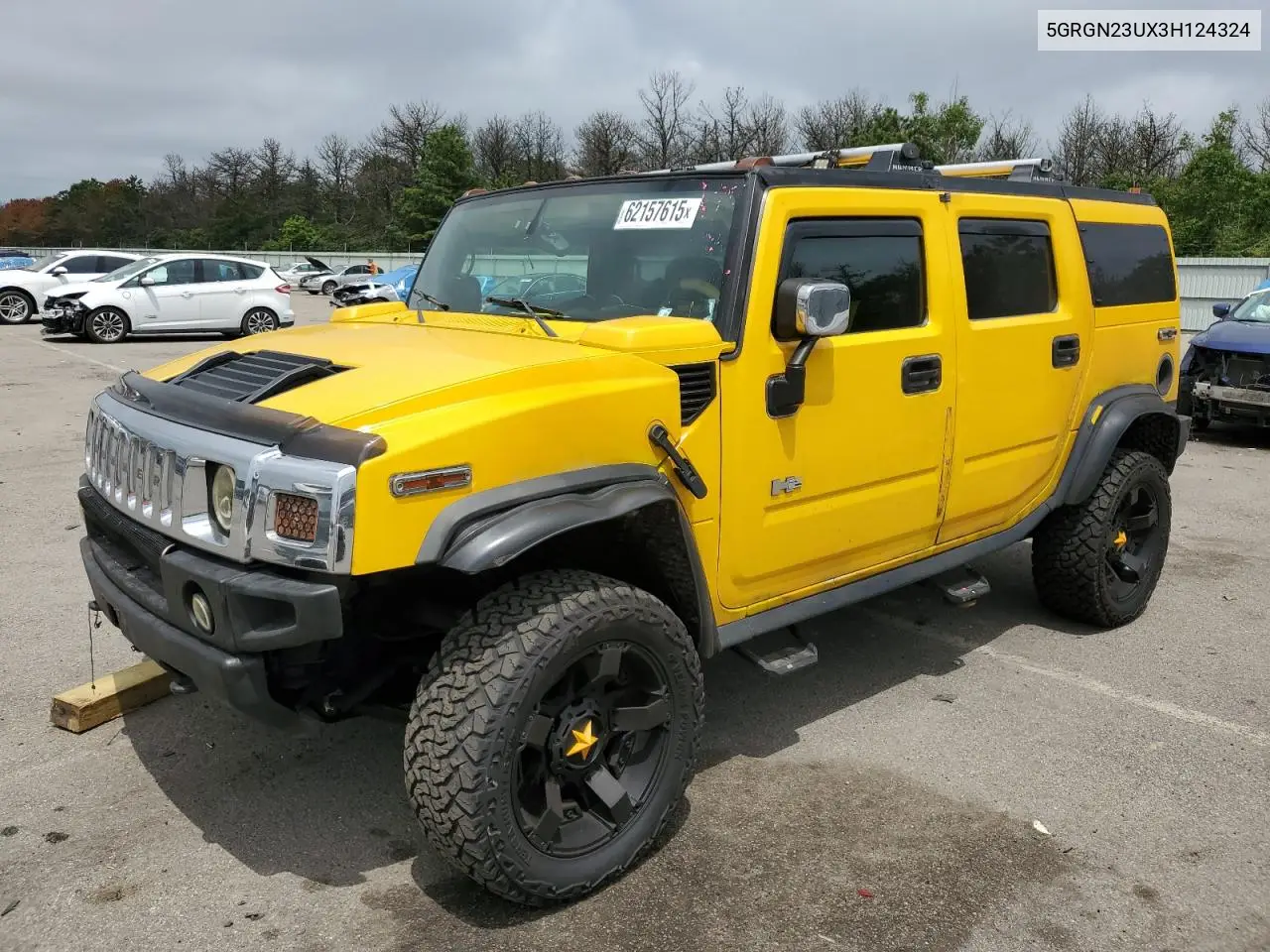 2003 Hummer H2 VIN: 5GRGN23UX3H124324 Lot: 62157615