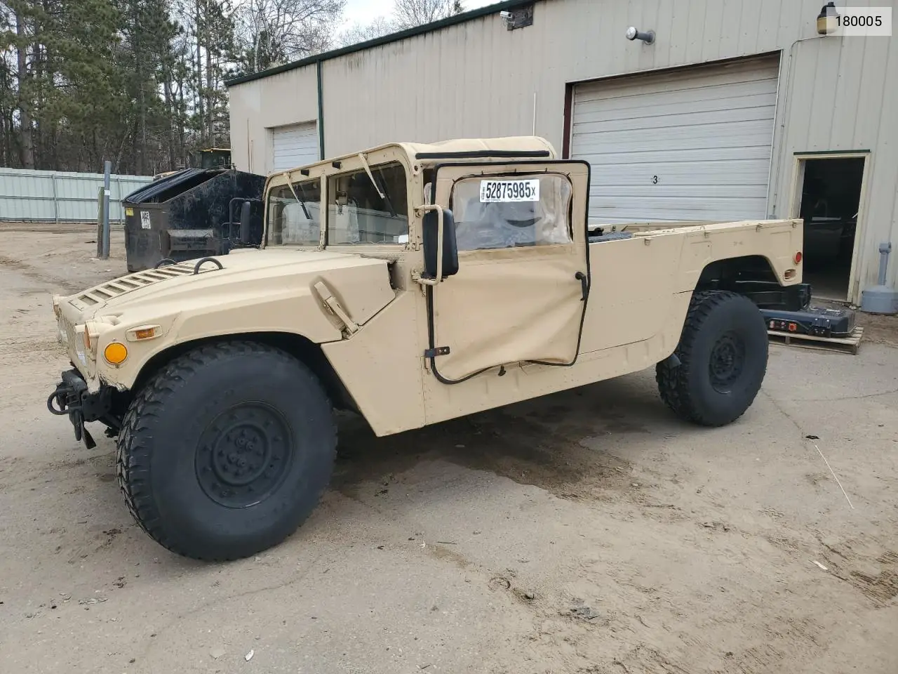 2012 Hummer H1 VIN: 180005 Lot: 52875985