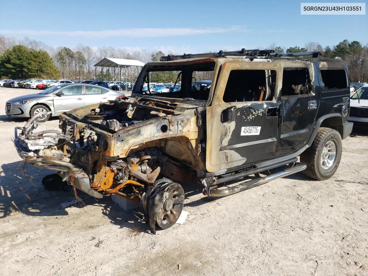 5grgn23u43h103551 5GRGN23U43H103551 2003 Hummer H2