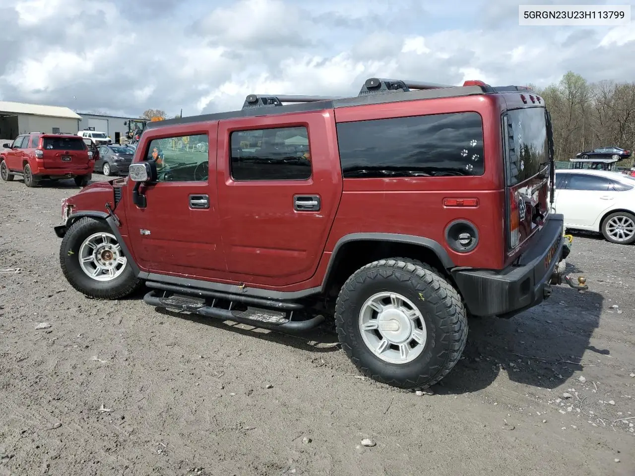 2003 Hummer H2 VIN: 5GRGN23U23H113799 Lot: 50371985
