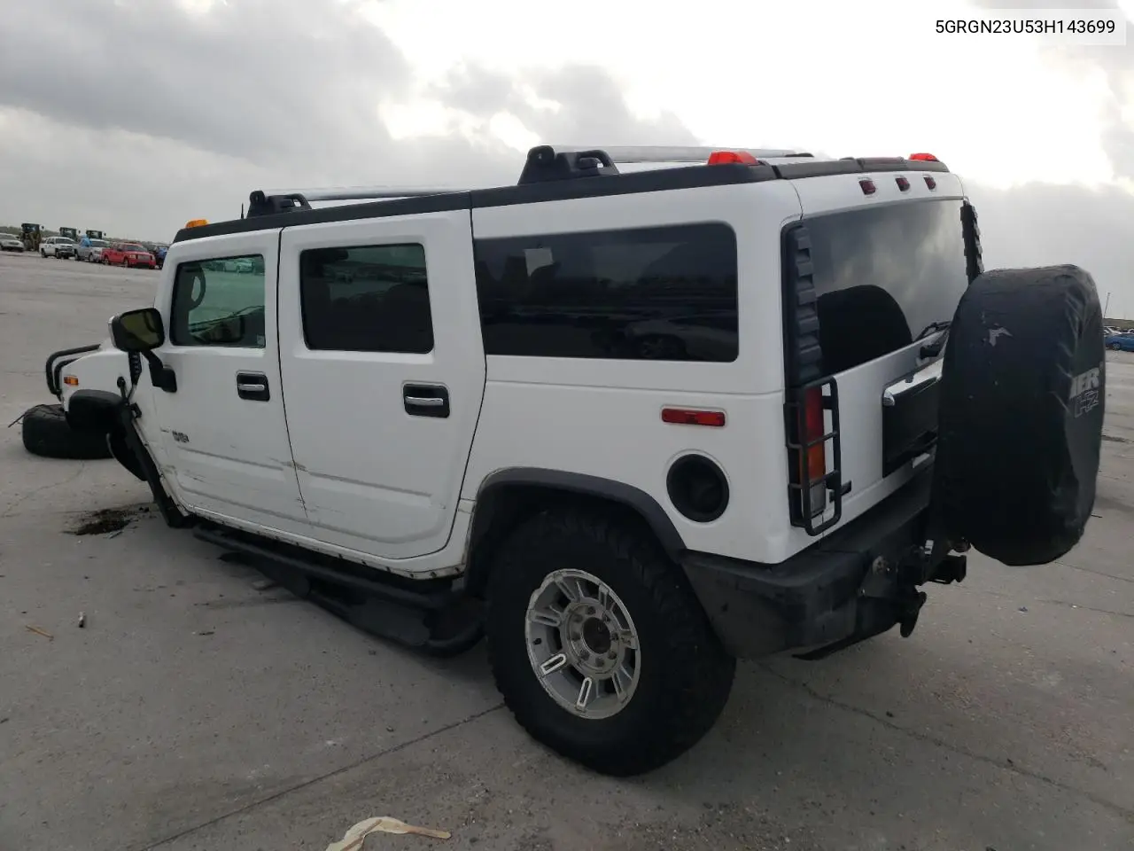 2003 Hummer H2 VIN: 5GRGN23U53H143699 Lot: 51623025