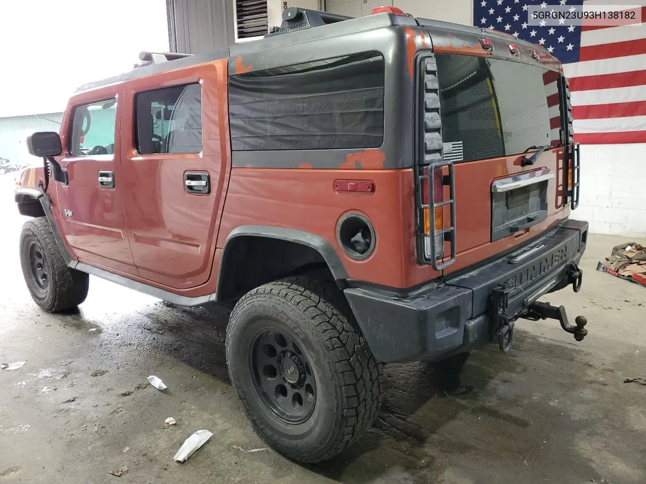 2003 Hummer H2 VIN: 5GRGN23U93H138182 Lot: 51842085