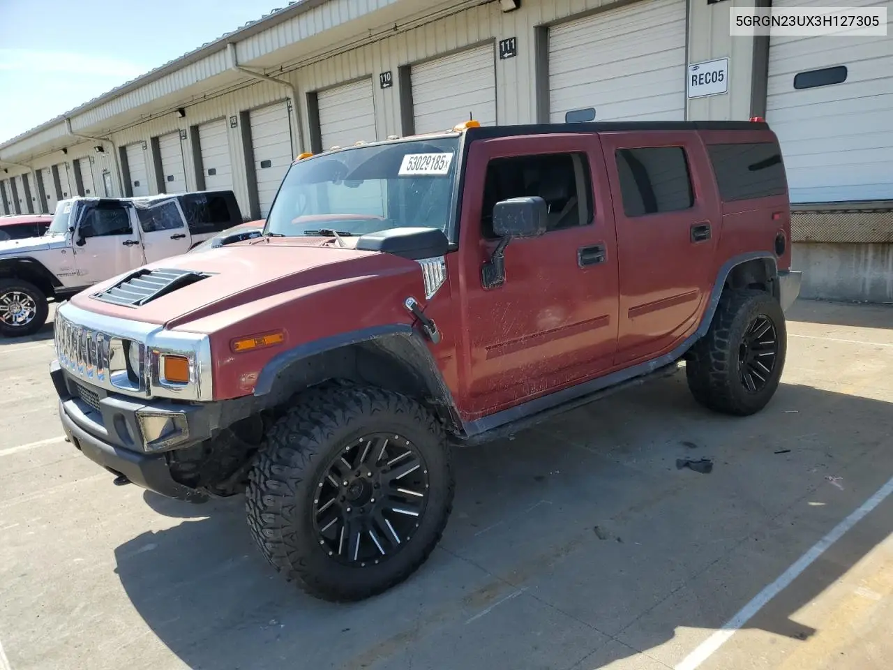 2003 Hummer H2 VIN: 5GRGN23UX3H127305 Lot: 53029185