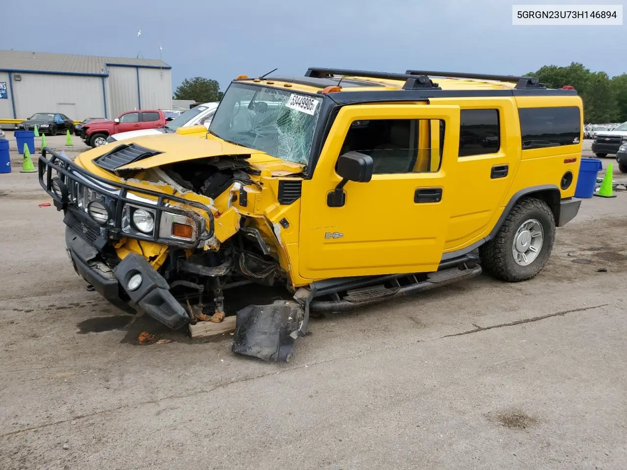 2003 Hummer H2 VIN: 5GRGN23U73H146894 Lot: 53449905