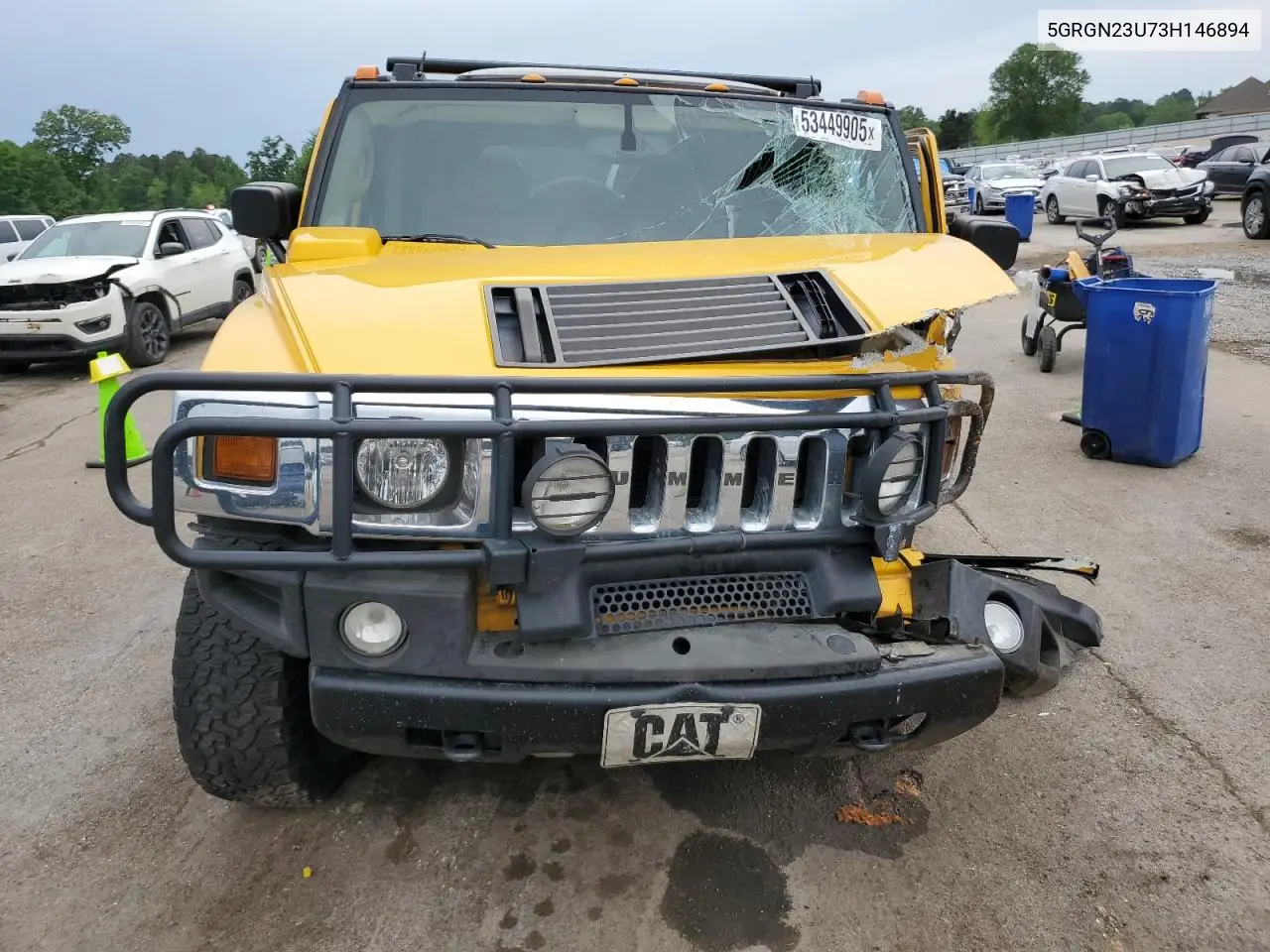 2003 Hummer H2 VIN: 5GRGN23U73H146894 Lot: 53449905