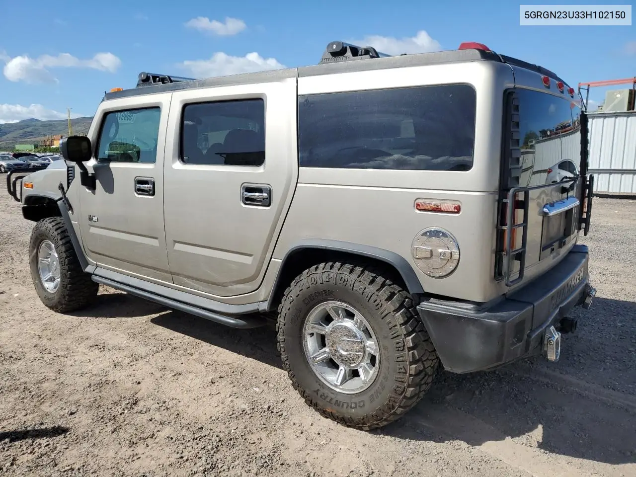 2003 Hummer H2 VIN: 5GRGN23U33H102150 Lot: 56997295