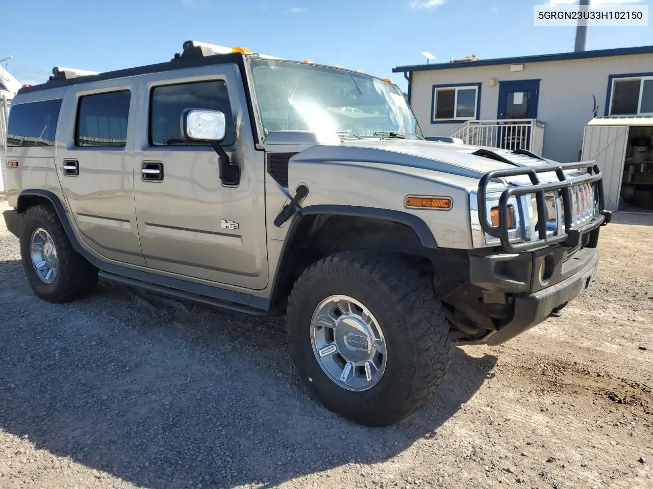 2003 Hummer H2 VIN: 5GRGN23U33H102150 Lot: 56997295