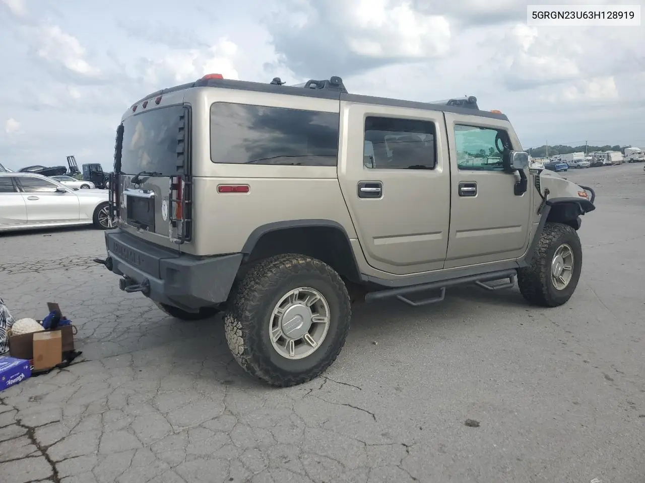 2003 Hummer H2 VIN: 5GRGN23U63H128919 Lot: 59884055