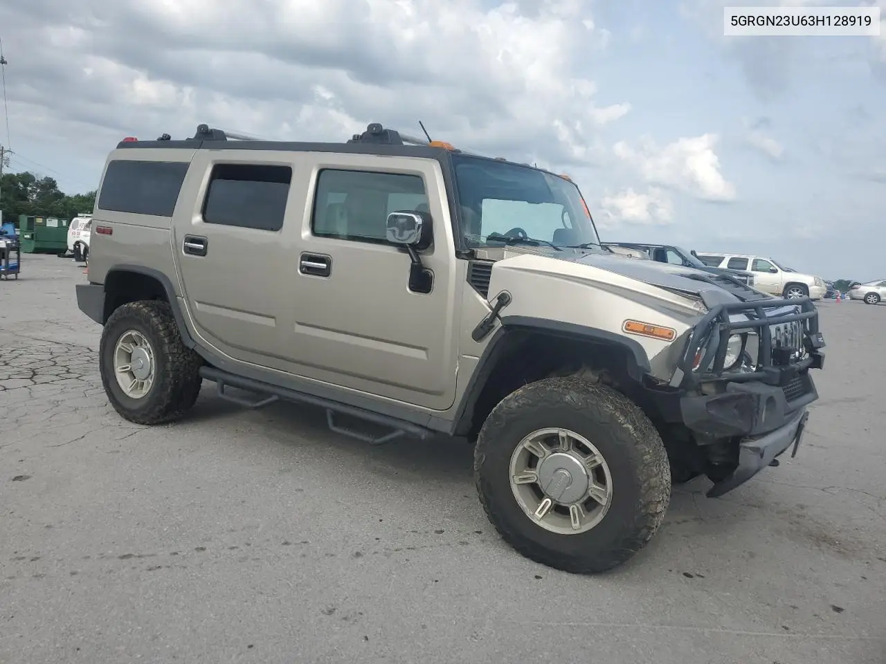 2003 Hummer H2 VIN: 5GRGN23U63H128919 Lot: 59884055