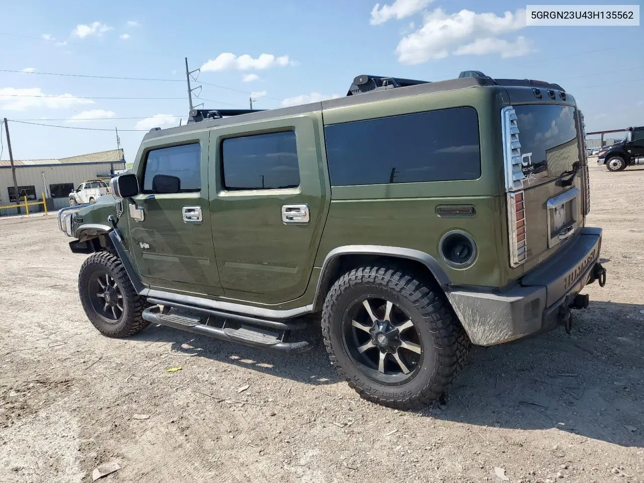 2003 Hummer H2 VIN: 5GRGN23U43H135562 Lot: 59913225