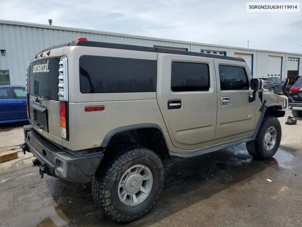 2003 Hummer H2 VIN: 5GRGN23U63H119914 Lot: 60433175