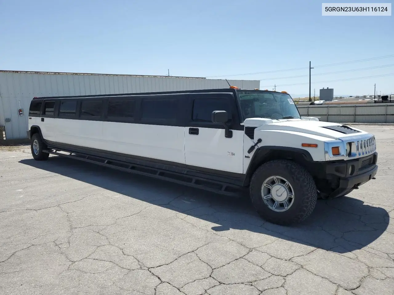 2003 Hummer H2 VIN: 5GRGN23U63H116124 Lot: 60490625