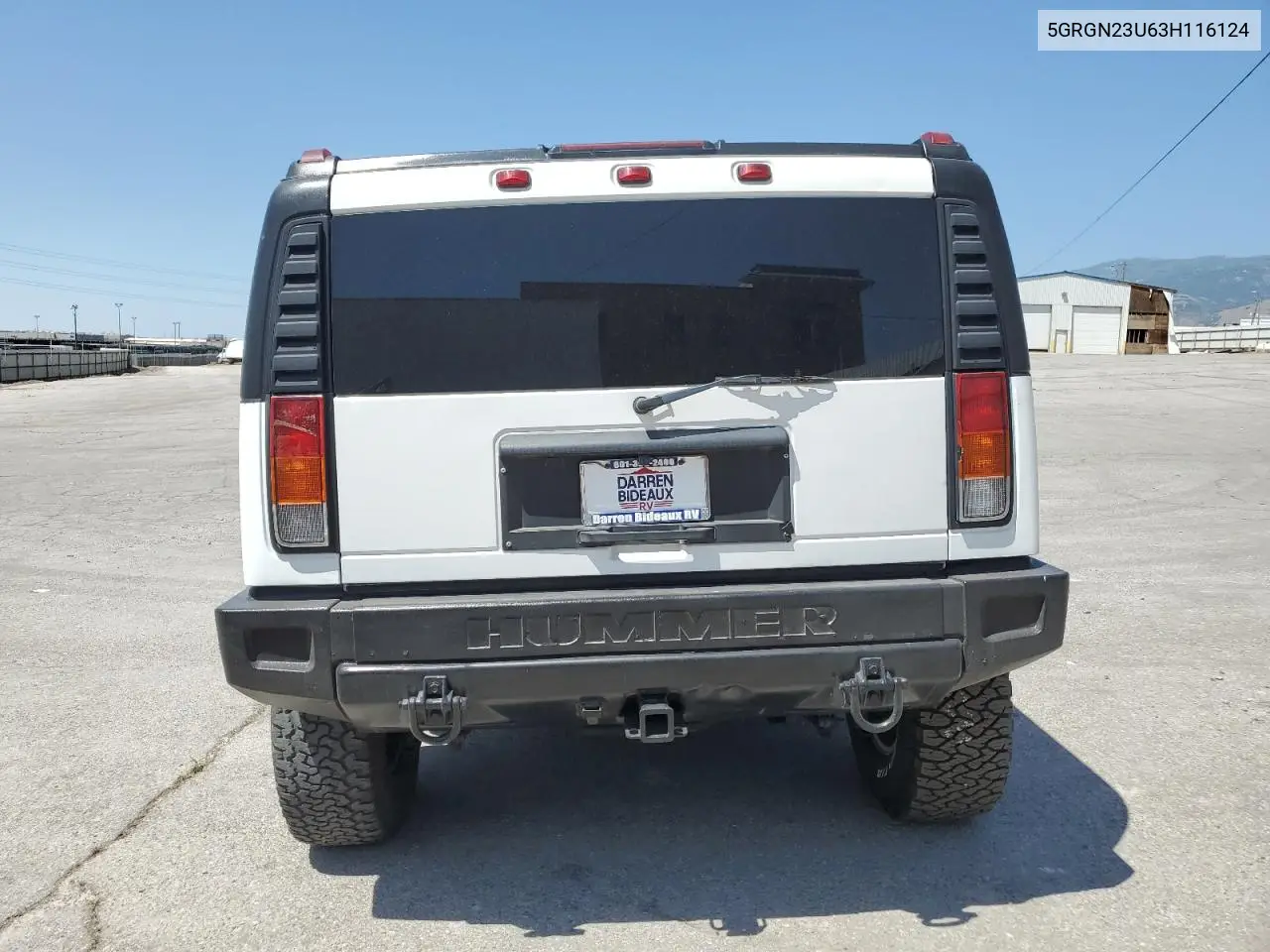2003 Hummer H2 VIN: 5GRGN23U63H116124 Lot: 60490625
