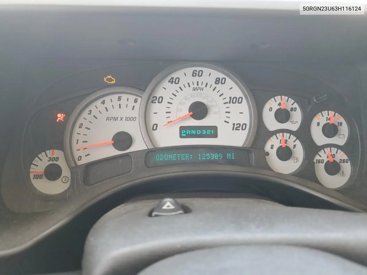 2003 Hummer H2 VIN: 5GRGN23U63H116124 Lot: 60490625