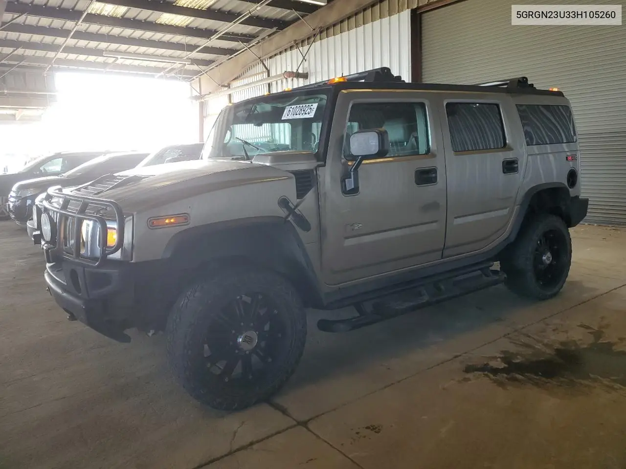 2003 Hummer H2 VIN: 5GRGN23U33H105260 Lot: 61028925