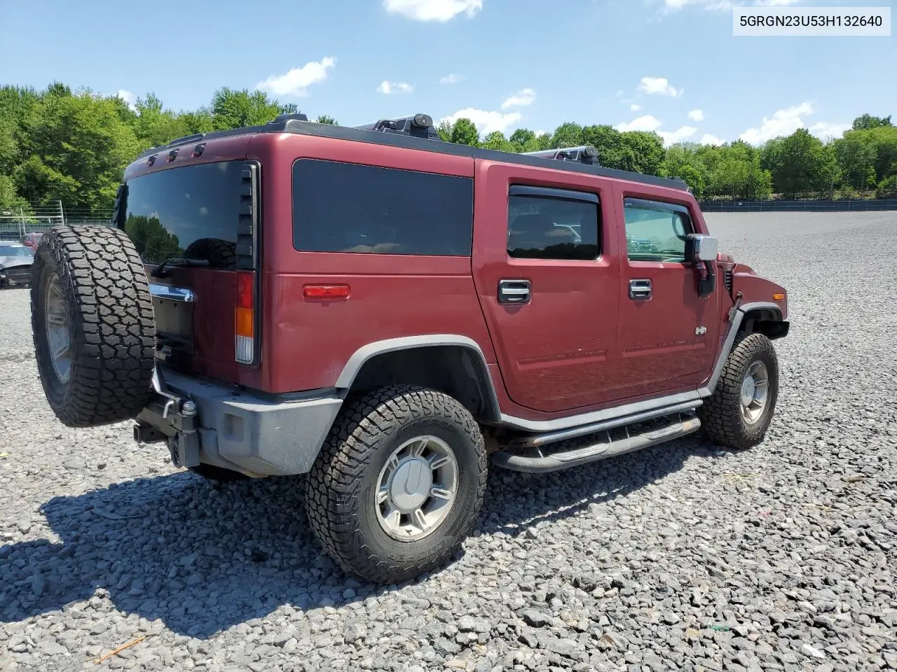 2003 Hummer H2 VIN: 5GRGN23U53H132640 Lot: 61669375