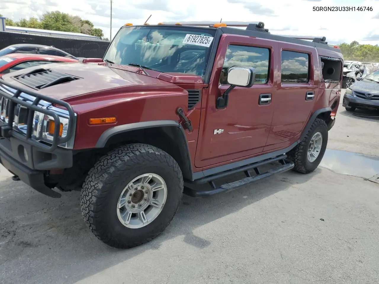 2003 Hummer H2 VIN: 5GRGN23U33H146746 Lot: 61927825