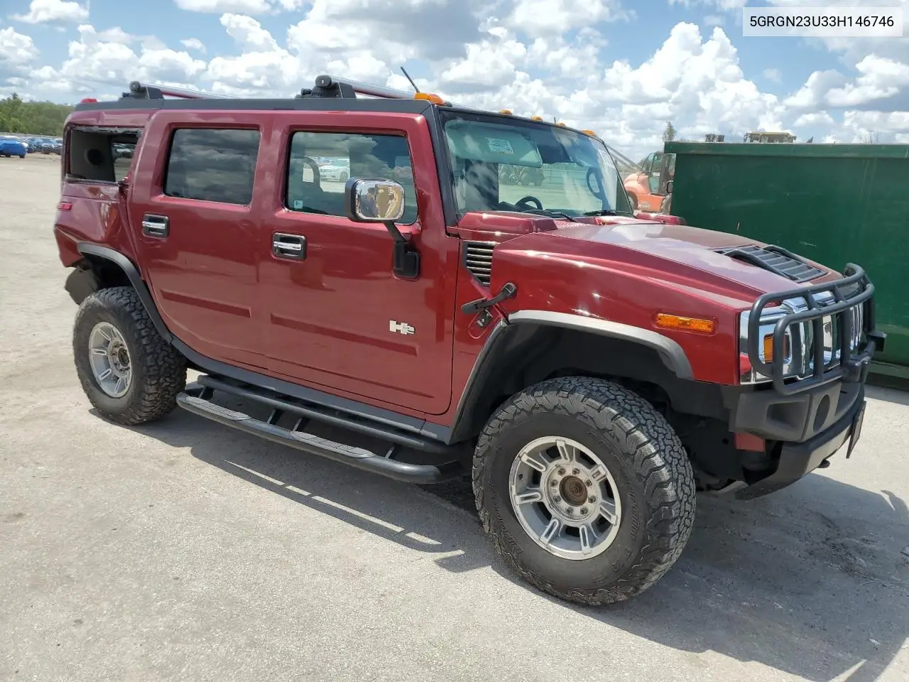 2003 Hummer H2 VIN: 5GRGN23U33H146746 Lot: 61927825