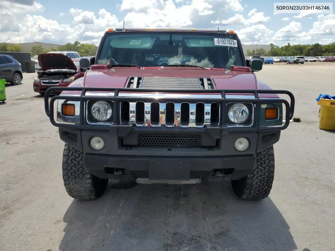 2003 Hummer H2 VIN: 5GRGN23U33H146746 Lot: 61927825